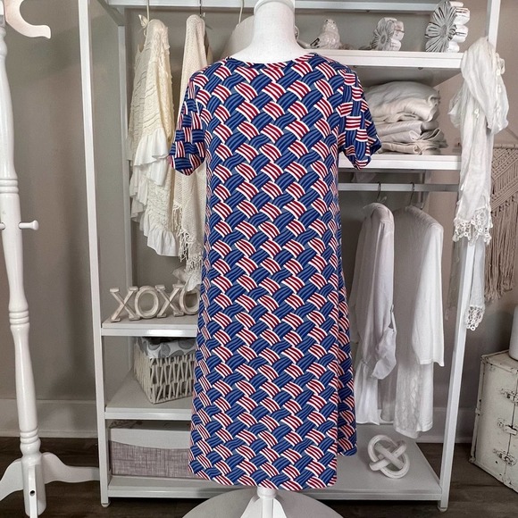 *Lularoe Women's Size Small Dress Patriotic fourth of July #1064 - Picture 6 of 13